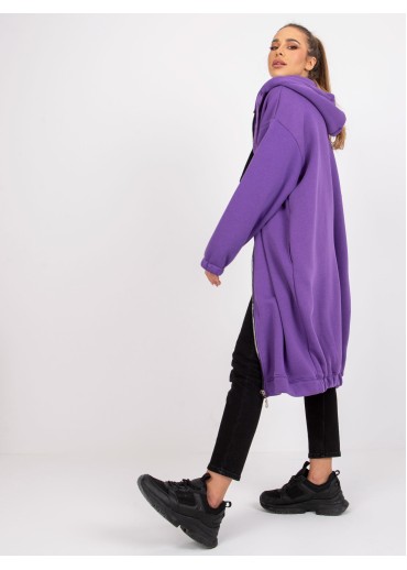 Fialová dlhá mikina