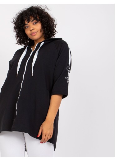 Čierna mikina na zips