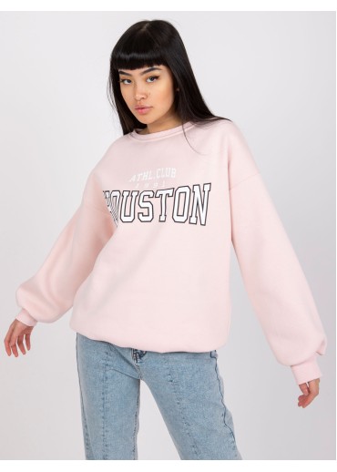 Púdrovo ružová basic mikina