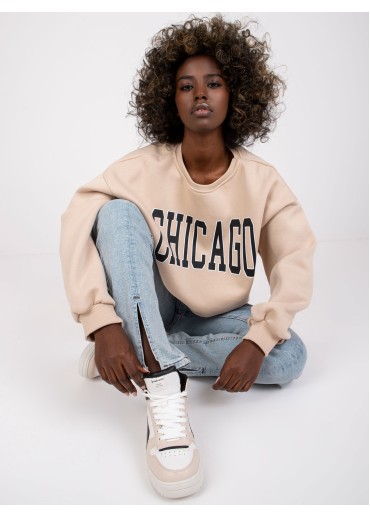 Béžovo hnedá oversize mikina