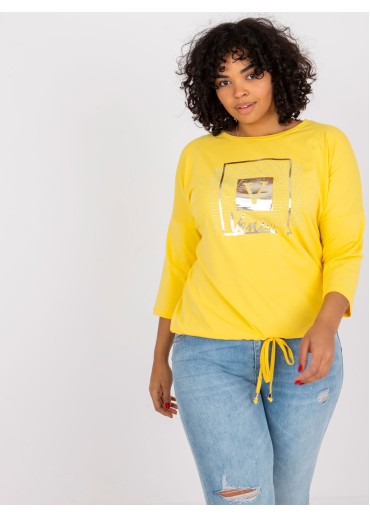 Žlté tričko s potlačou