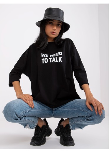 Čierne oversize tričko