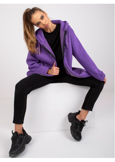 Fialová dlhá mikina