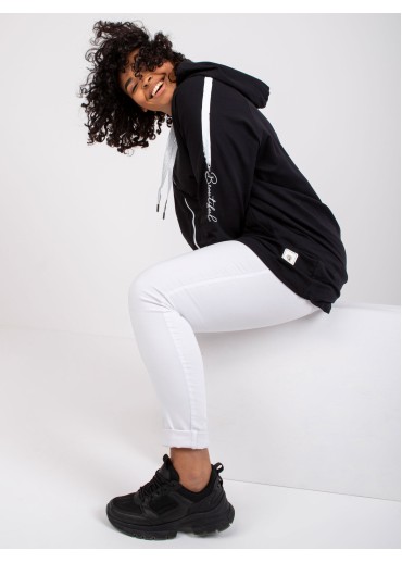 Čierna mikina na zips