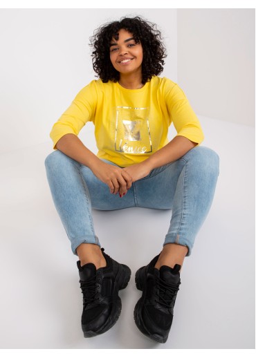 Žlté tričko s potlačou