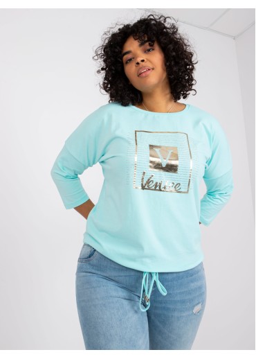 Svetlozelené tričko s potlačou