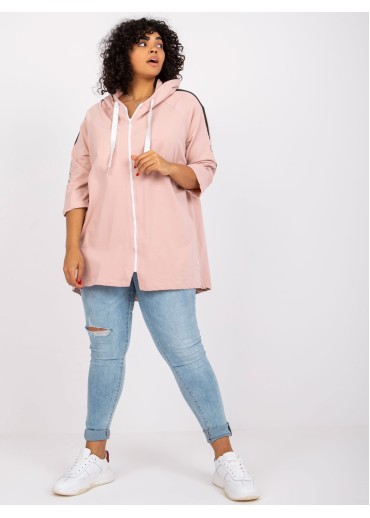 Tmavopúdrovo ružová mikina na zips