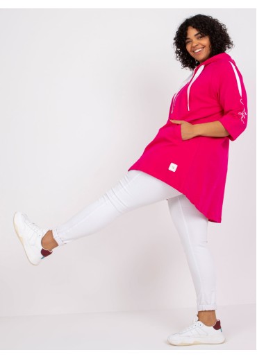 Fuchsiovo ružová mikina na zips