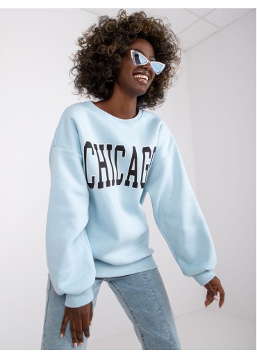 Svetlomodrá oversize mikina