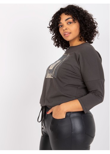 Khaki zelené tričko s potlačou