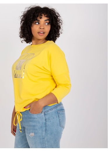 Žlté tričko s potlačou