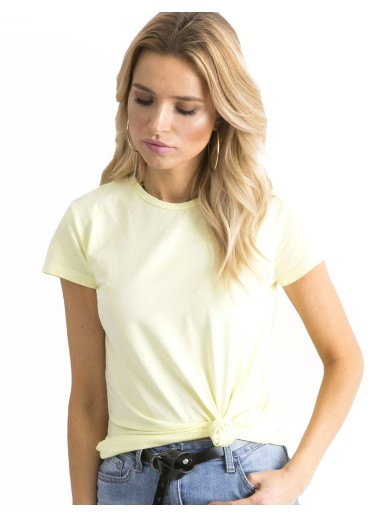 Vanilkovo žlté bavlnené tričko