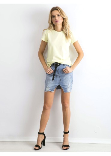 Vanilkovo žlté bavlnené tričko