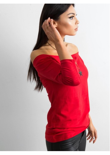 Červené bavlnené tričko