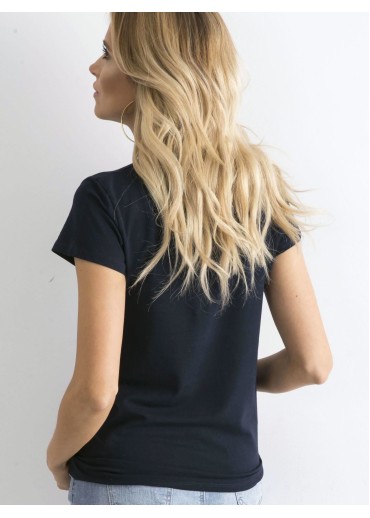 Modré bavlnené tričko