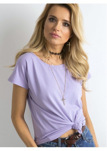 Fialové bavlnené tričko