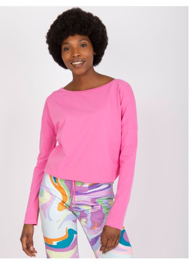 Ružové tričko s dlhým rukávom