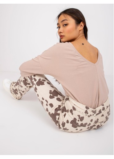 Béžovo hnedé tričko s dlhým rukávom