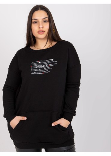 Čierna predĺžená mikina