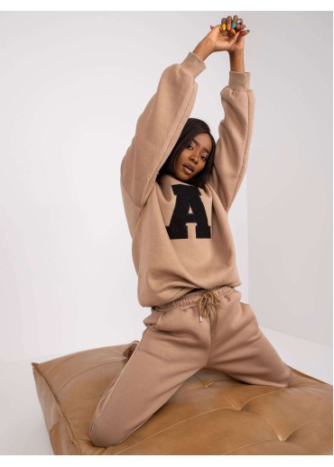 Béžovo hnedá tepláková súprava