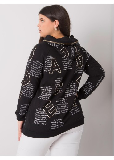 Čierna mikina s kapucňou