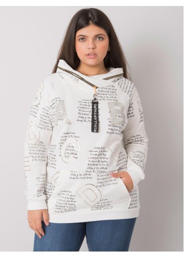 Smotanovo biela mikina s kapucňou