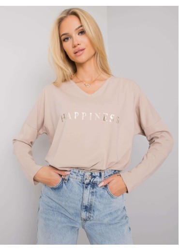 Béžovo hnedé tričko s dlhým rukávom