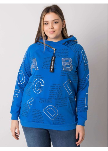 Modrá mikina s kapucňou