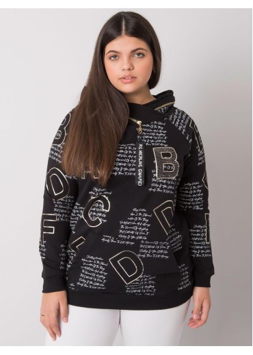 Čierna mikina s kapucňou