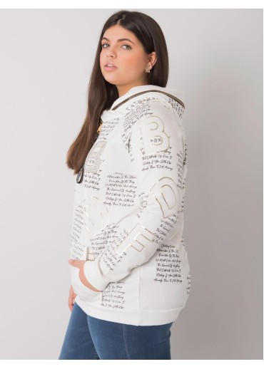 Smotanovo biela mikina s kapucňou