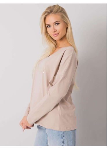 Béžovo hnedé tričko s dlhým rukávom