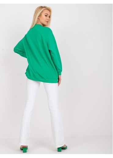 Tmavozelená basic mikina