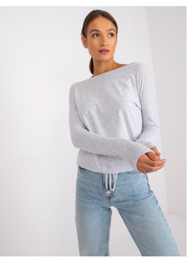 Svetlosivé tričko s dlhým rukávom