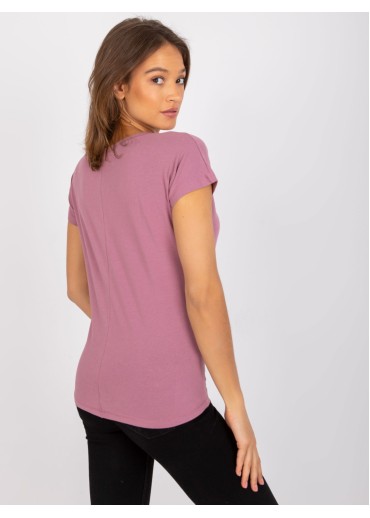 Tmavopúdrovo ružové basic tričko