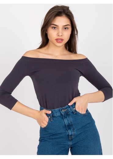 Grafitovo sivé carmen tričko