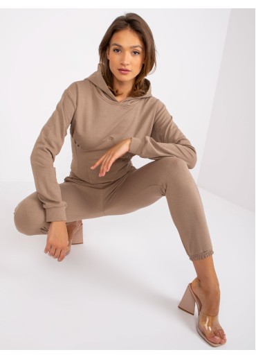 Béžovo hnedá tepláková súprava