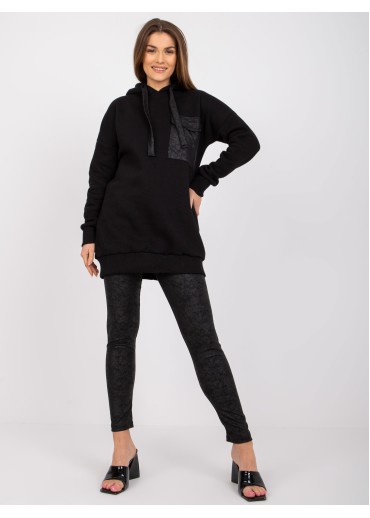 Čierny komplet mikina a legíny