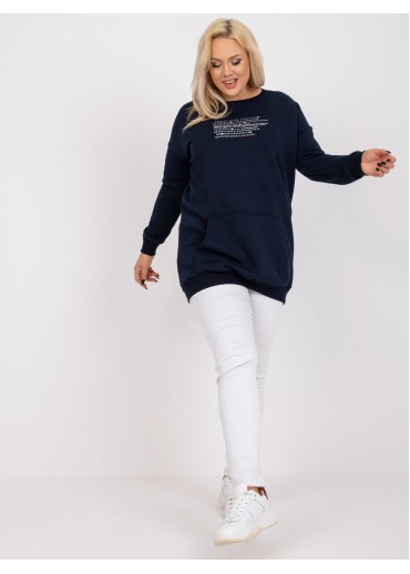 Modrá predĺžená mikina