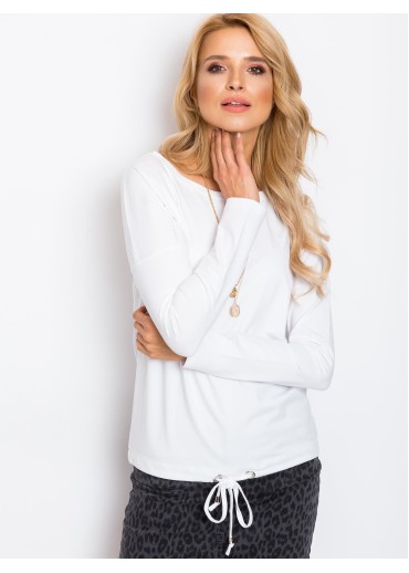 Biele tričko s dlhým rukávom