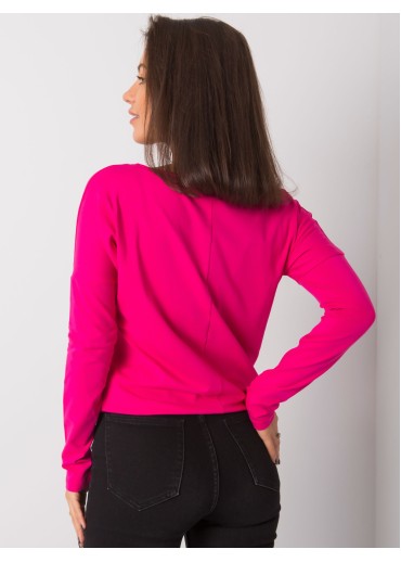 Fuchsiovo ružové tričko s dlhým rukávom