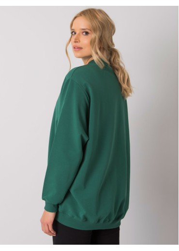 Tmavozelená mikina so stojačikom