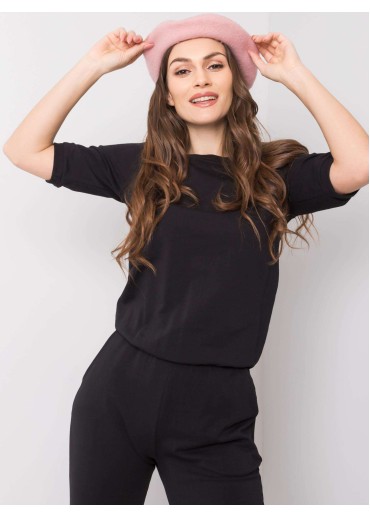 Čierny teplákový overal