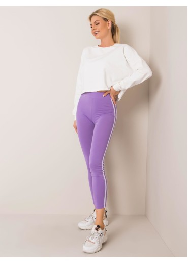 Fialové legíny s lampasmi