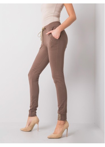 Béžovo hnedé tepláky