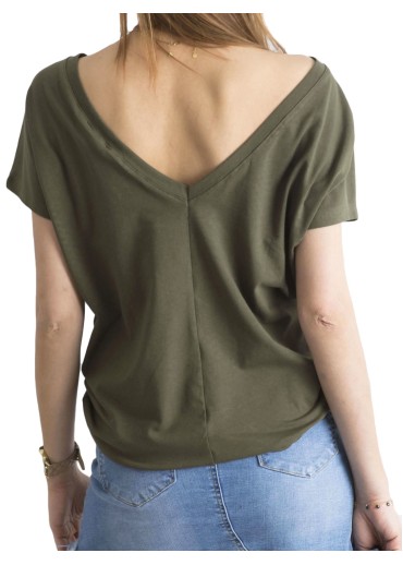 Khaki zelené basic tričko