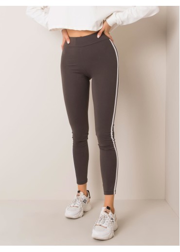 Tmavosivá legíny s lampasmi