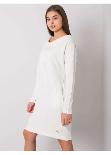 Smotanovo biele mikinové šaty