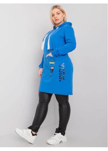 Modrá tunika s potlačou