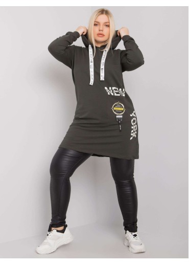 Khaki zelená tunika s potlačou