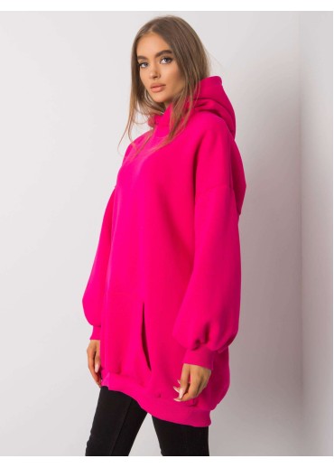 Fuchsiovo ružová oversize mikina